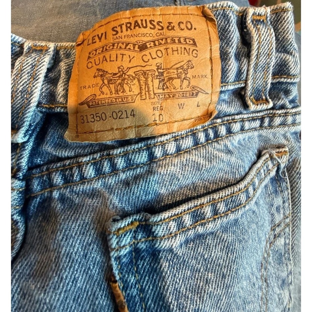 VTG 90s Levii's Straight Leg Jeans Size 10 Regular kids - Picture 2 of 5